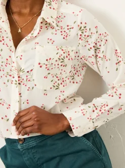 FatFace Olivia Ivory Cherries Shirt