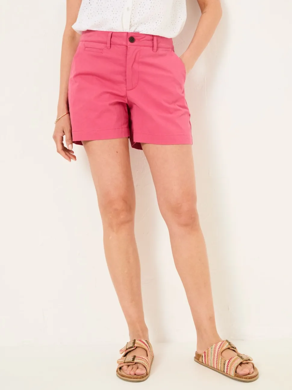 FatFace Padstow Dark Pink Chino Shorts