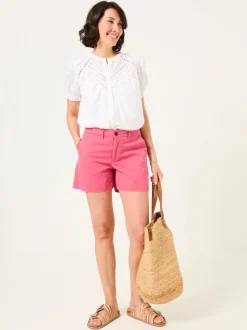 FatFace Padstow Dark Pink Chino Shorts