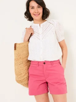 FatFace Padstow Dark Pink Chino Shorts