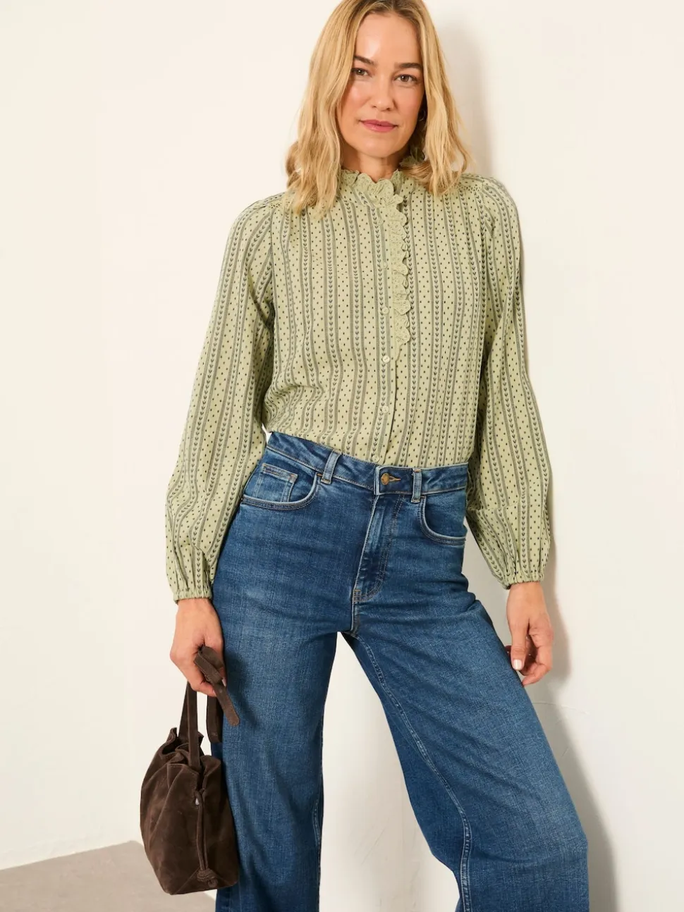 FatFace Pia Green Blouse