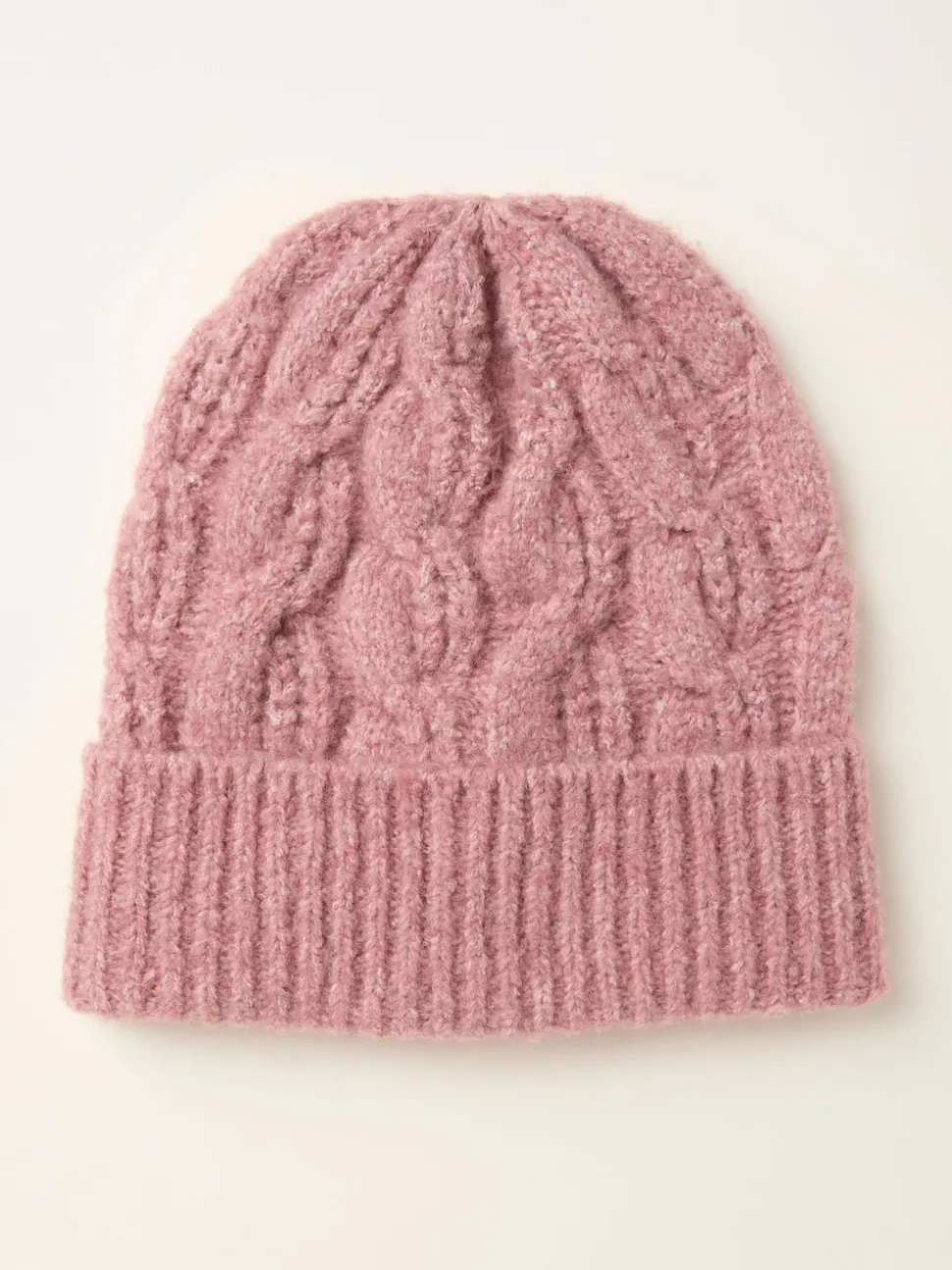 FatFace Pink Cable Beanie