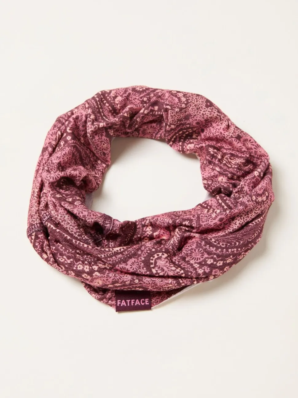 FatFace Pink Paisley Print Multi Snood
