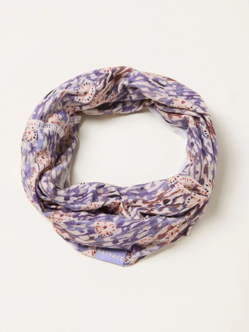FatFace Purple Oriental Floral Print Multi Snood