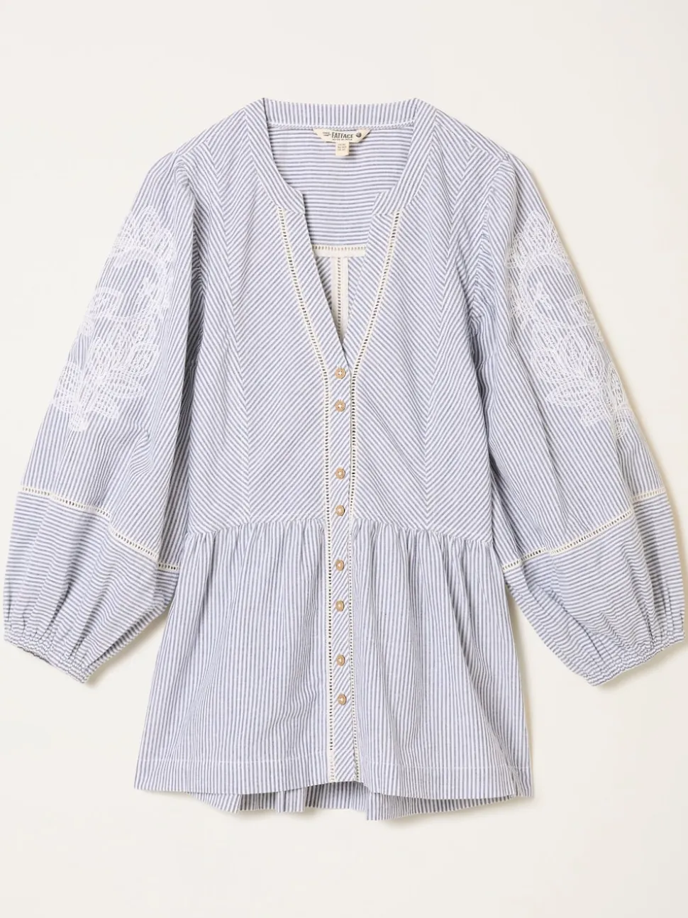 FatFace Rosalie Ivory Embroidered Blouse