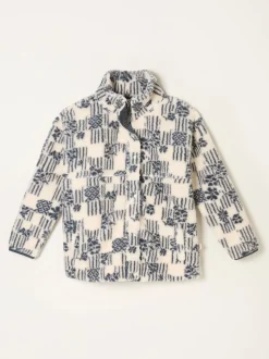 FatFace Rosie Ivory Papercut Floral Zip Through Fleece