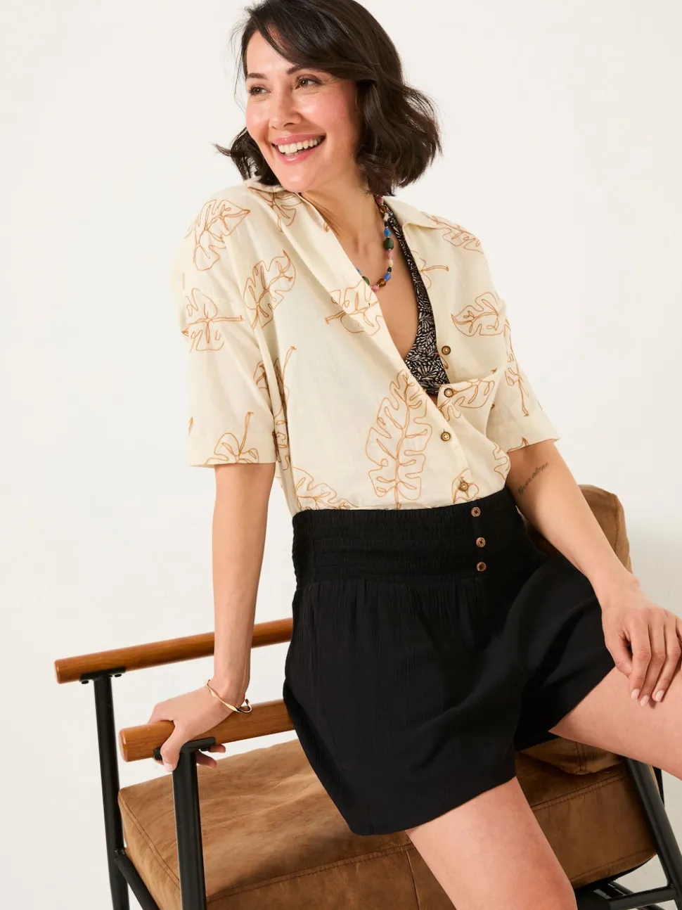 FatFace Rylee Black Flippy Shorts
