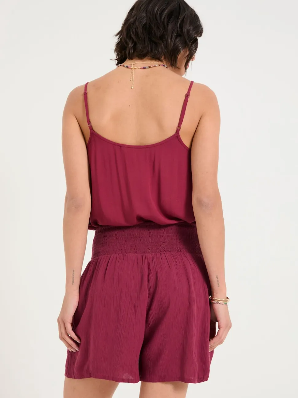FatFace Rylee Burgundy Red Flippy Shorts