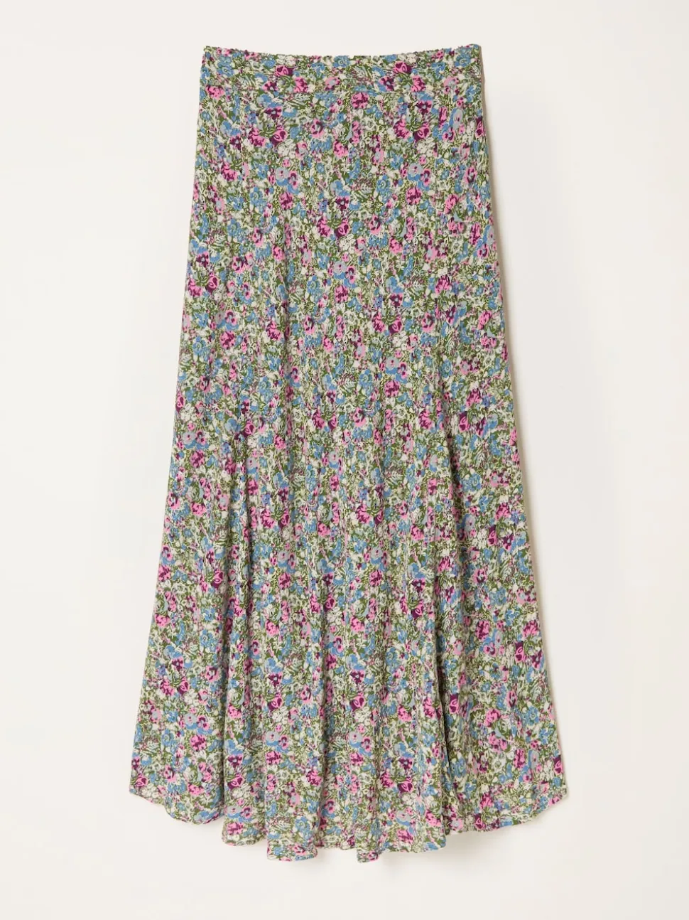 FatFace Sadie Green Ditsy Garden Midi Skirt