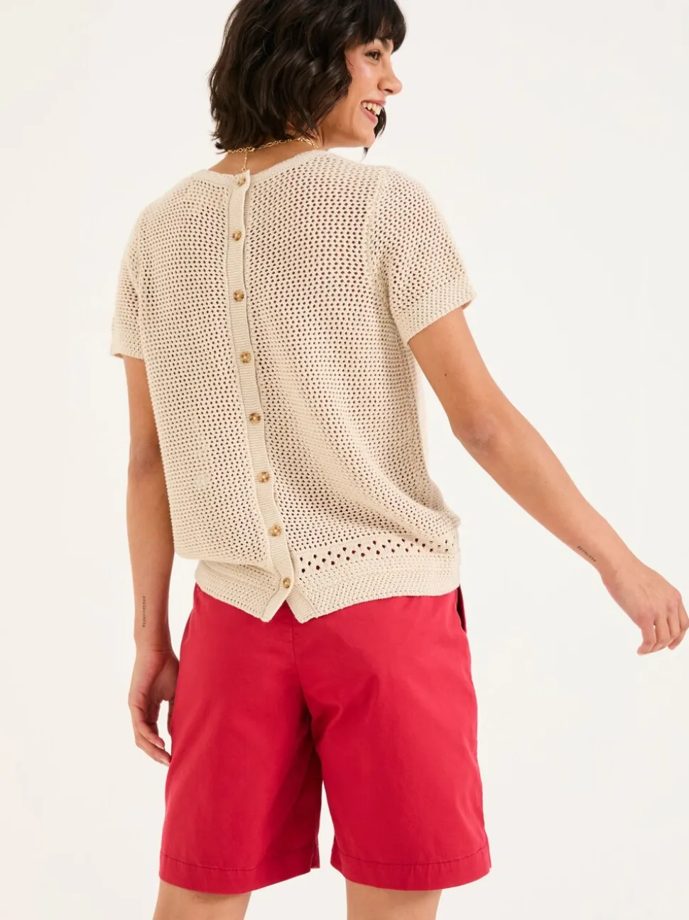 FatFace Sandown Rust Red Chino Shorts
