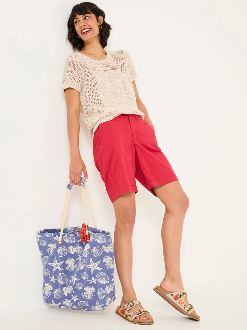 FatFace Sandown Rust Red Chino Shorts