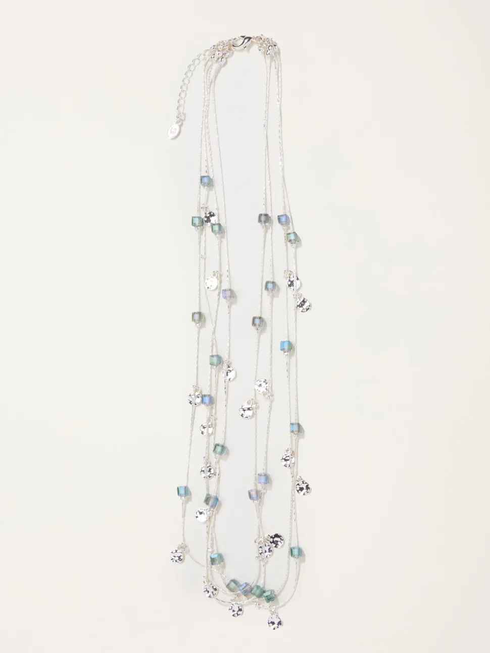 FatFace Silver Tone Layered Necklace