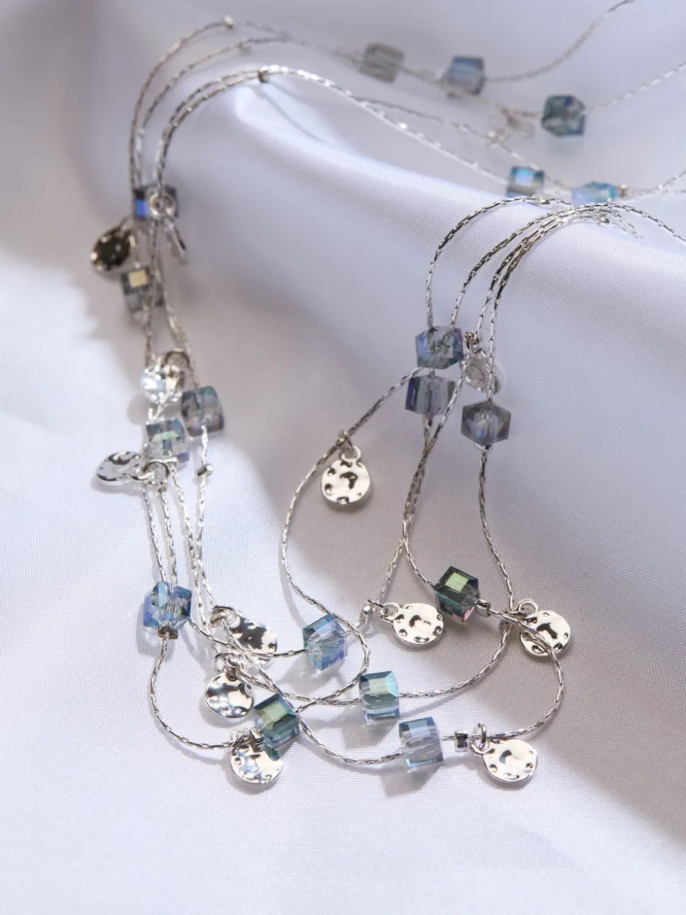 FatFace Silver Tone Layered Necklace
