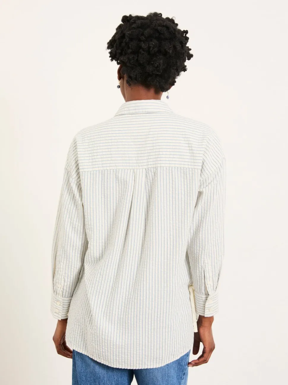 FatFace Skyla Ivory Stripe Shirt