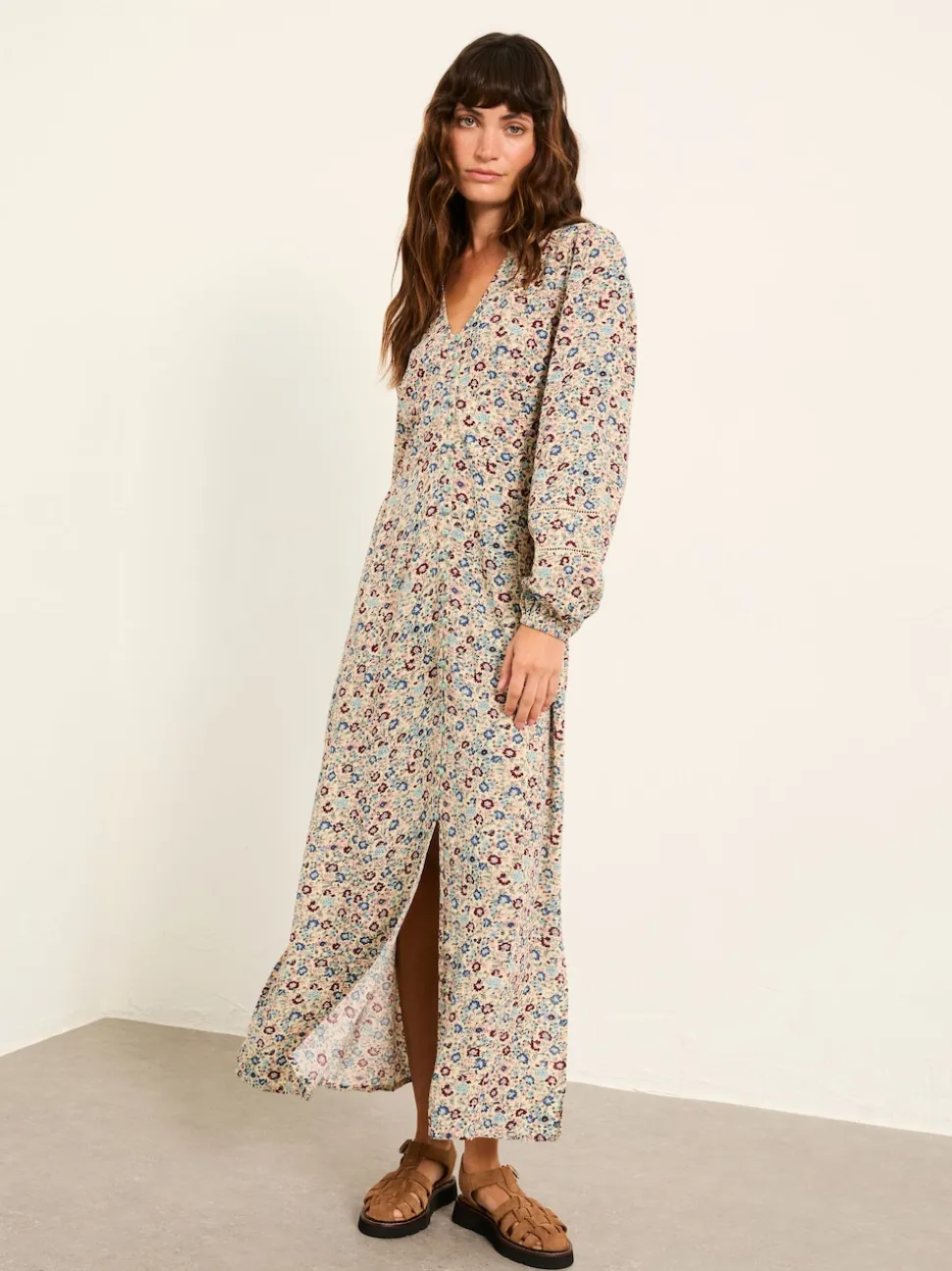 FatFace Solene Multi Vintage Ditsy Midi Dress