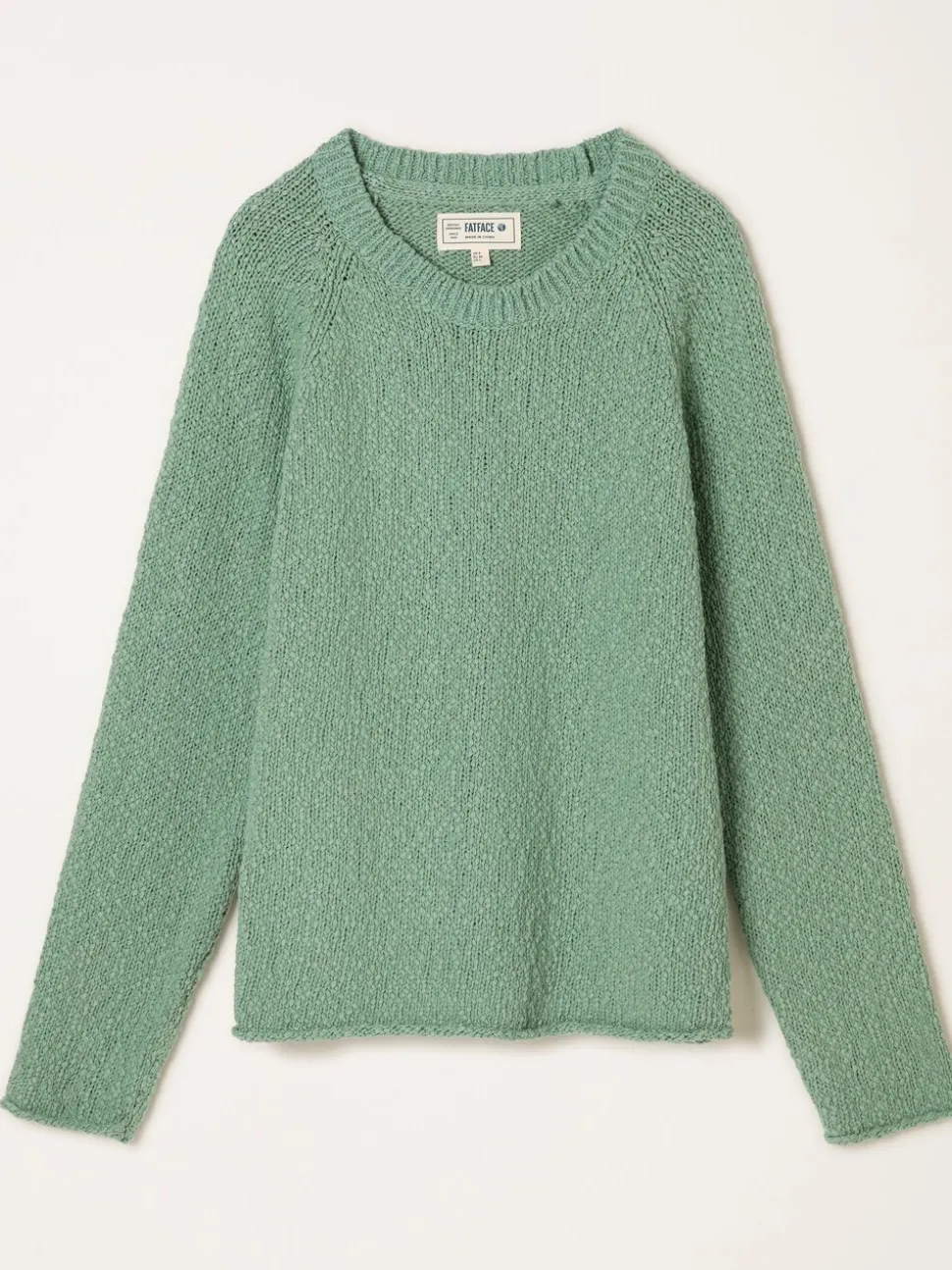 FatFace Sophia Green Knitted Slub Jumper