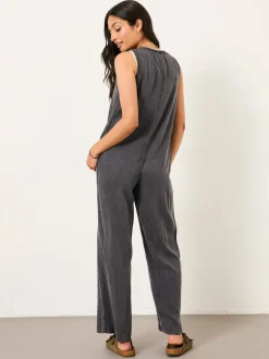 FatFace Tara Charcoal Grey Dungarees