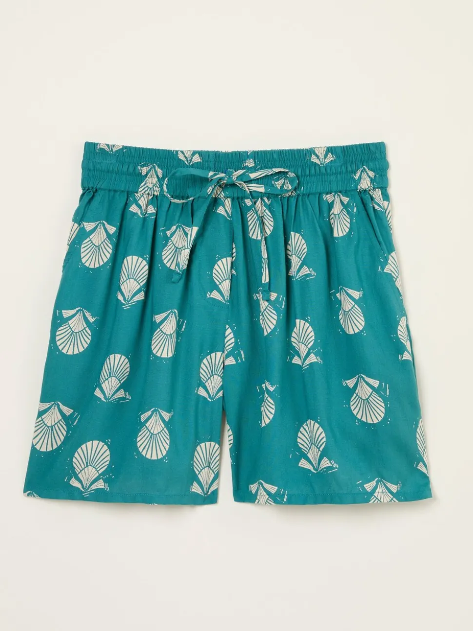 FatFace Teal Blue Lino Shell Flippy Shorts