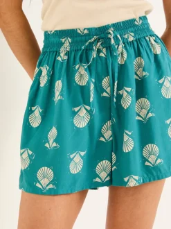 FatFace Teal Blue Lino Shell Flippy Shorts