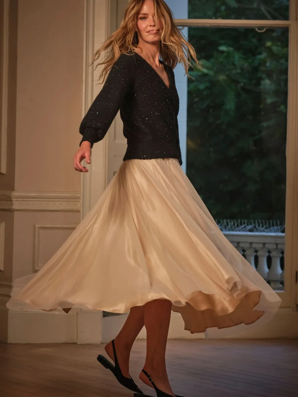 FatFace Violet Gold Prom Tulle Skirt