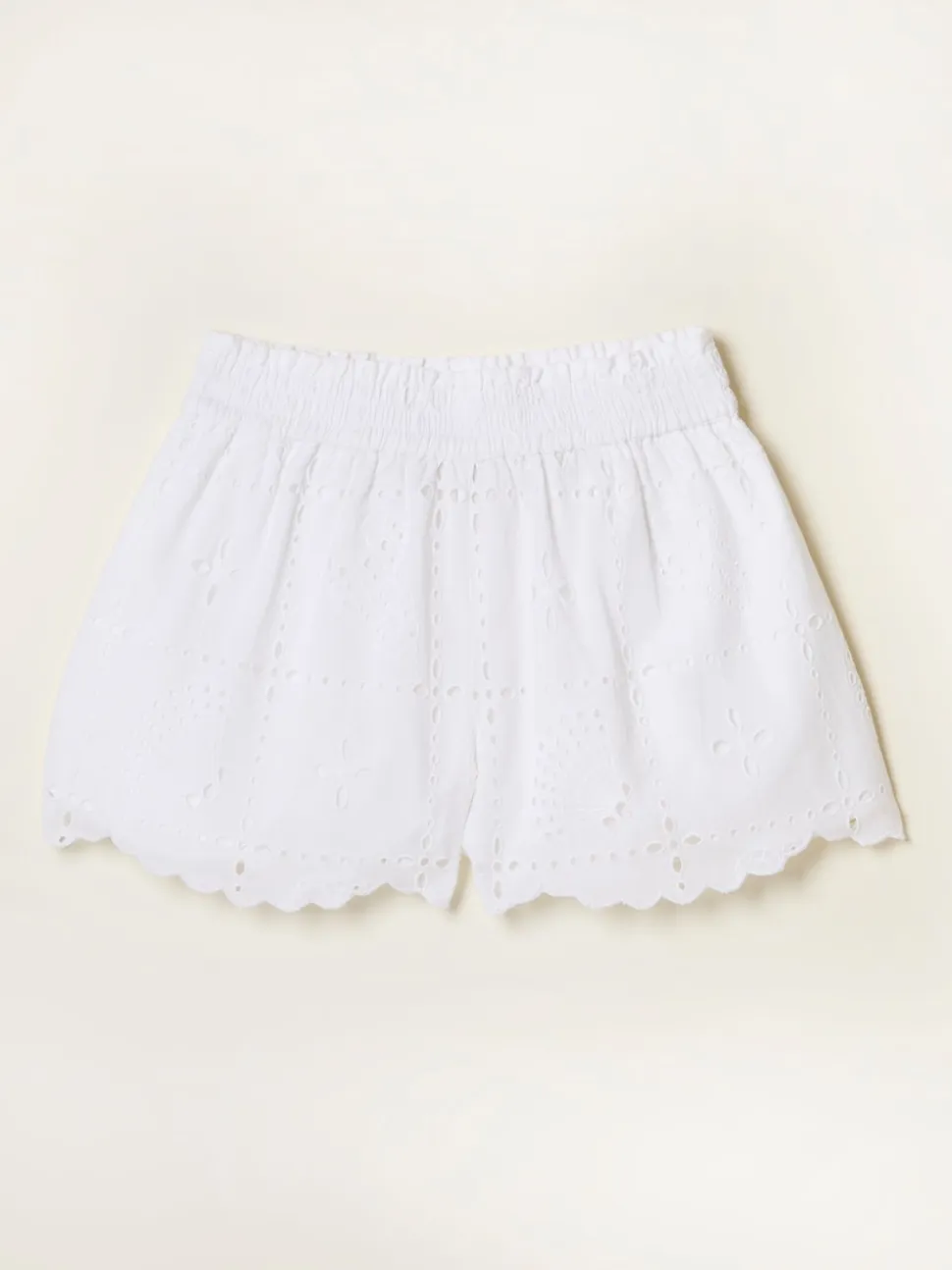 FatFace White Beachwear Shell Cutwork Short