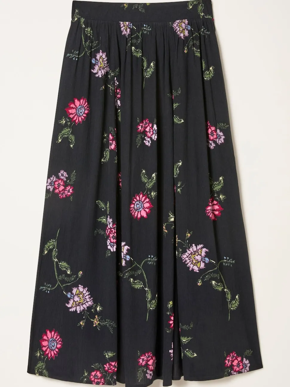 FatFace Willow Black Spring Floral Midi Skirt