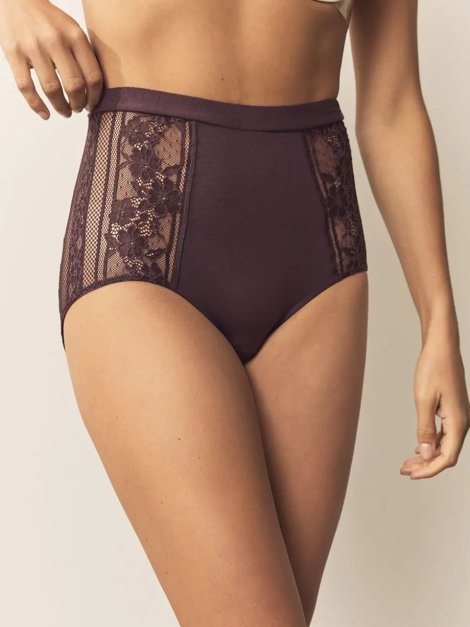 Floral Full Brief Modal & Lace Knickers 3 Pack