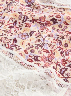 Floral Full Brief Modal & Lace Knickers 3 Pack