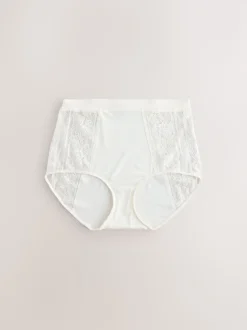 Floral Full Brief Modal & Lace Knickers 3 Pack