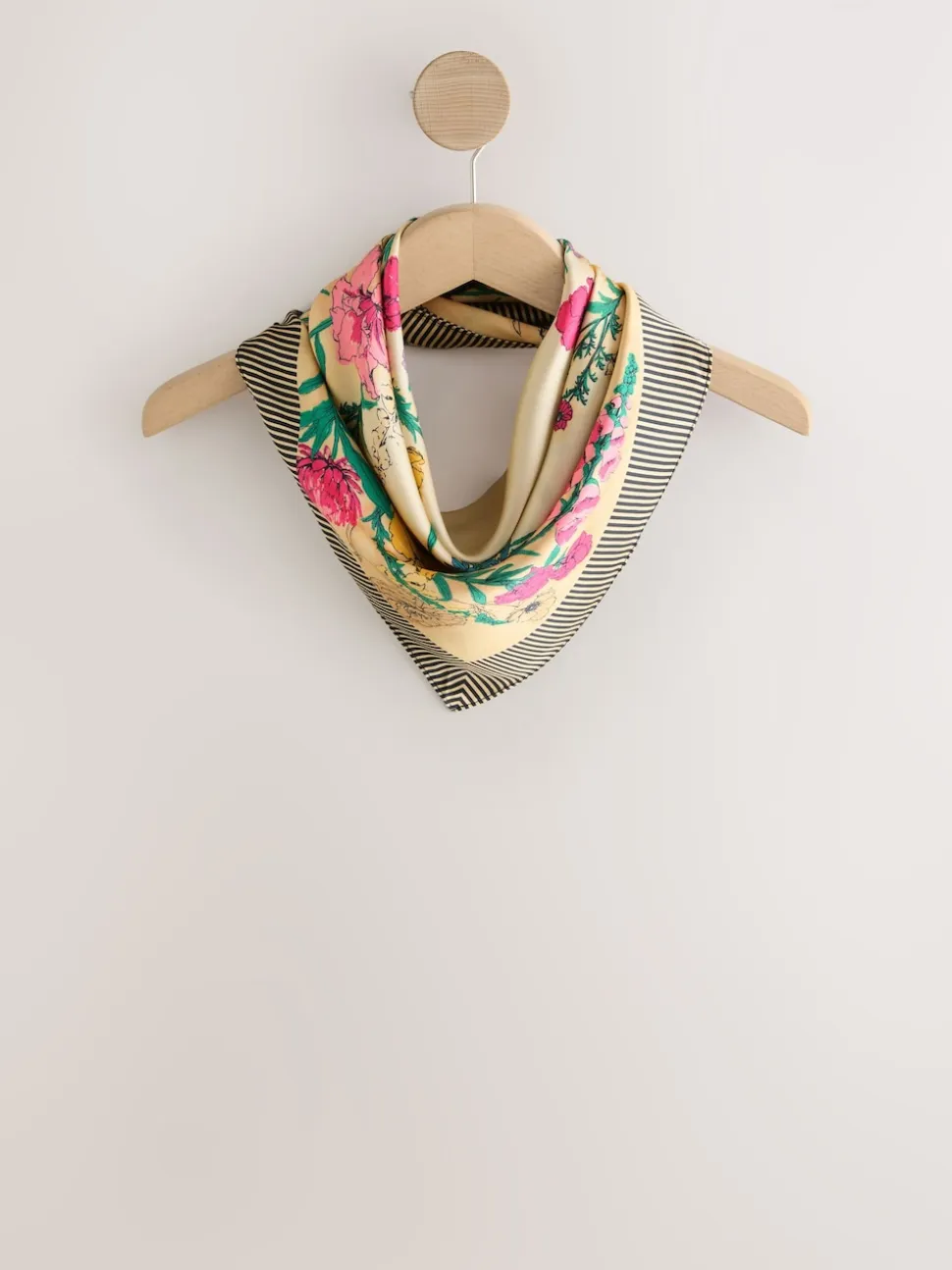 Floral Satin Square Scarf