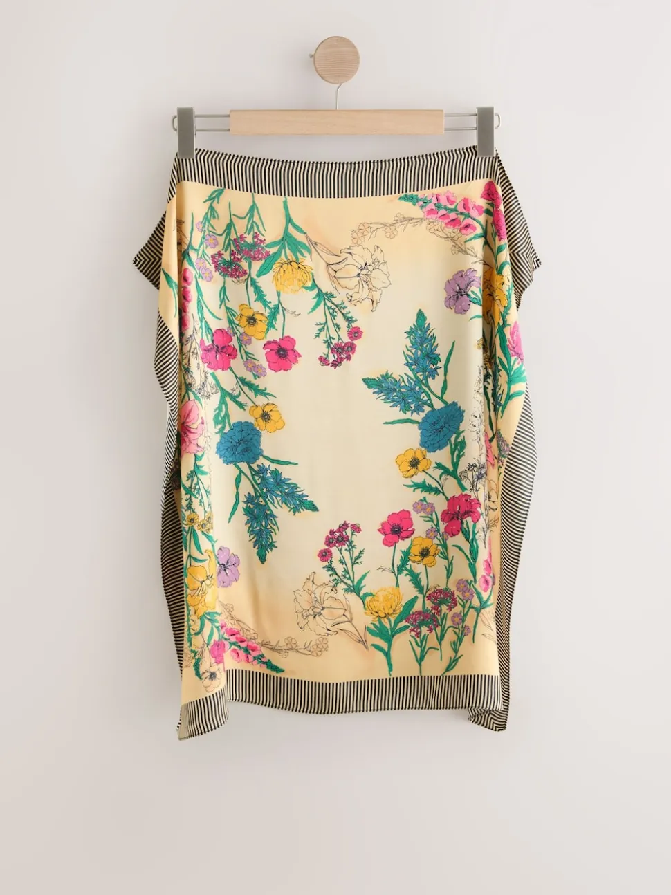 Floral Satin Square Scarf