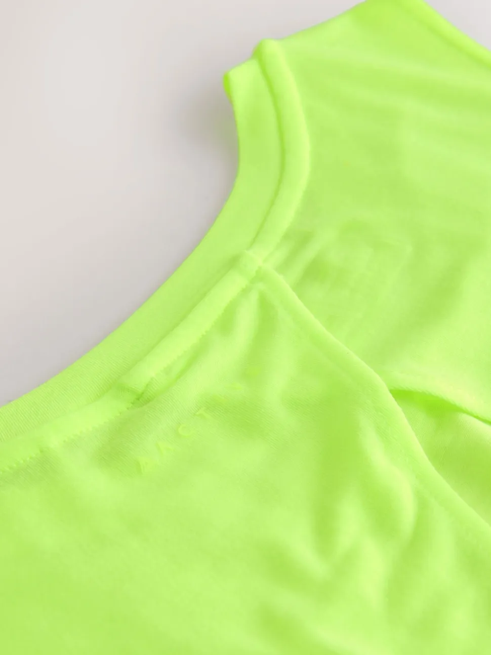 Fluro Green Active Lightweight Open Back Tank Vest