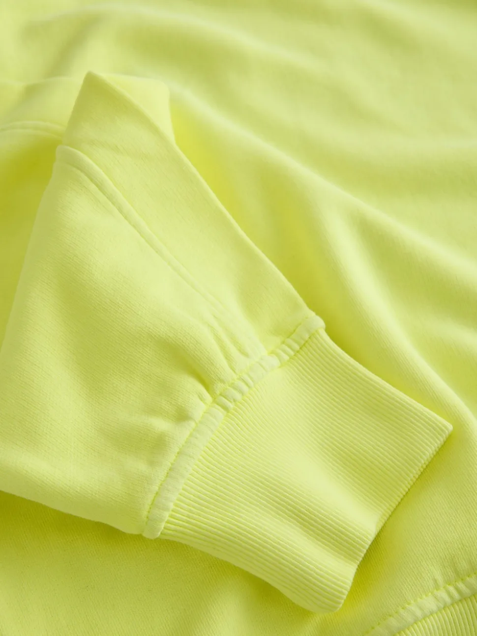 Fluro Lime Crew Neck Washed Sweatshirt
