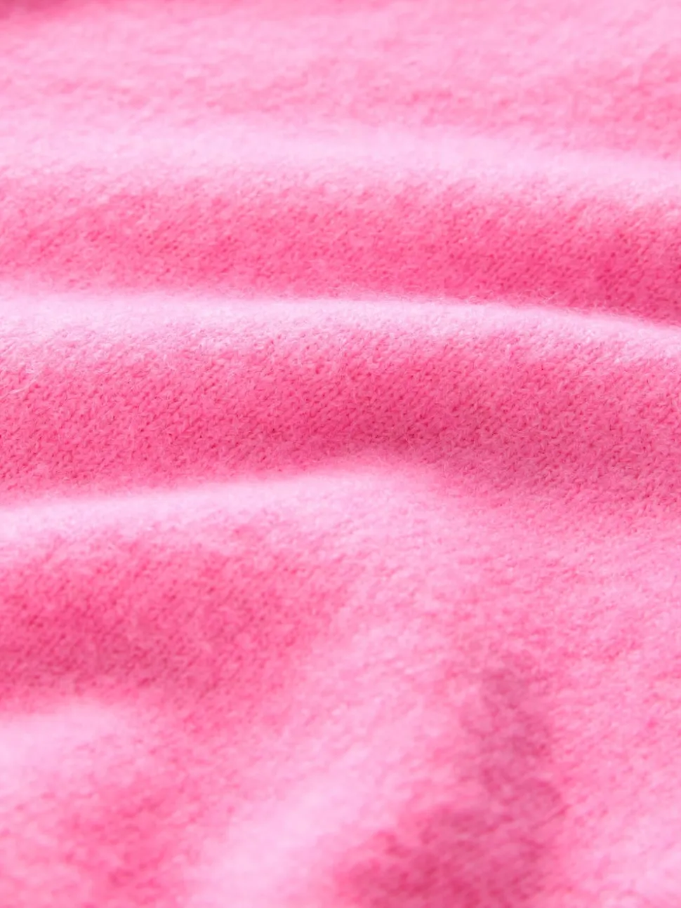 Fluro Pink Crew Neck Knitted Cardigan With Wool
