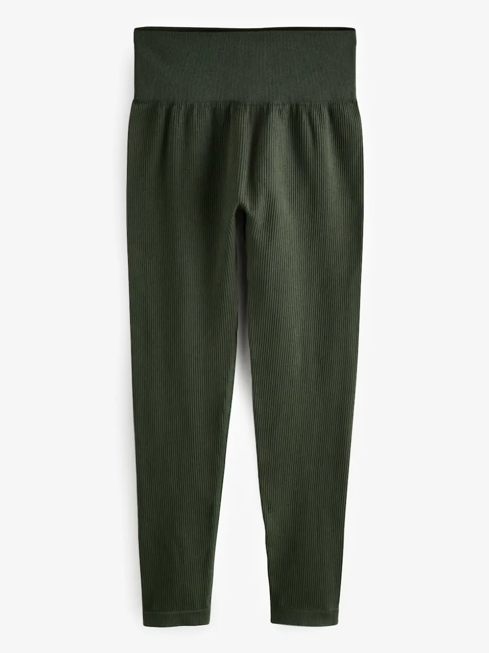 Forest Green Ribbed Seamless High Waist Leggings