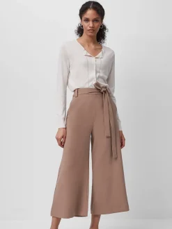 French Connection Brown Whisper Belted Culottes