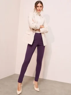 Friends Like These Berry Red Sculpting Stretch Slim Trousers