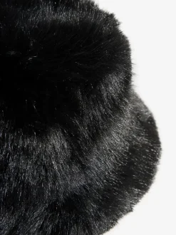 Friends Like These Black Faux Fur Bucket Hat