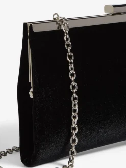 Friends Like These Black Velvet Occasion Clutch Bag