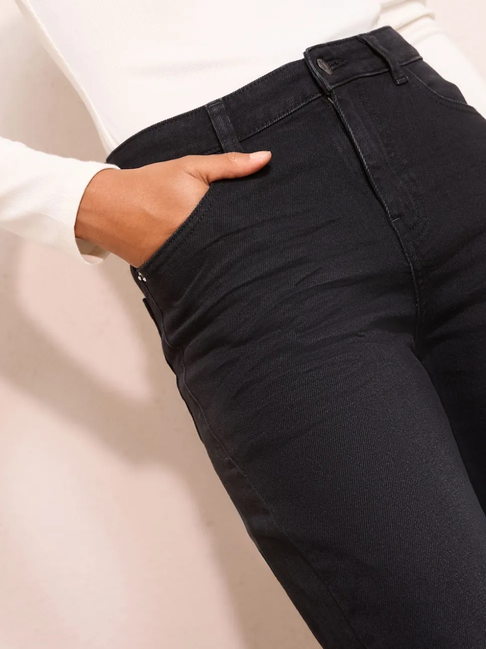 Friends Like These Black Straight Leg Jeans