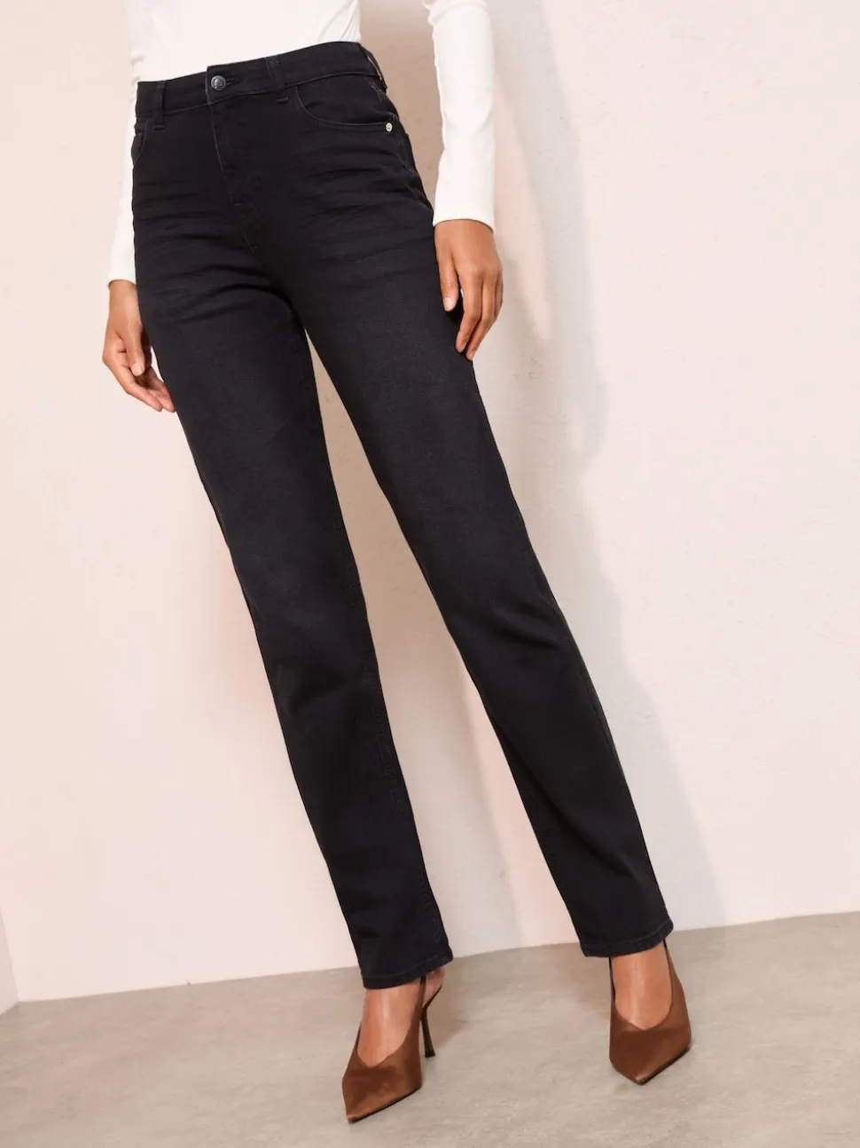 Friends Like These Black Straight Leg Jeans