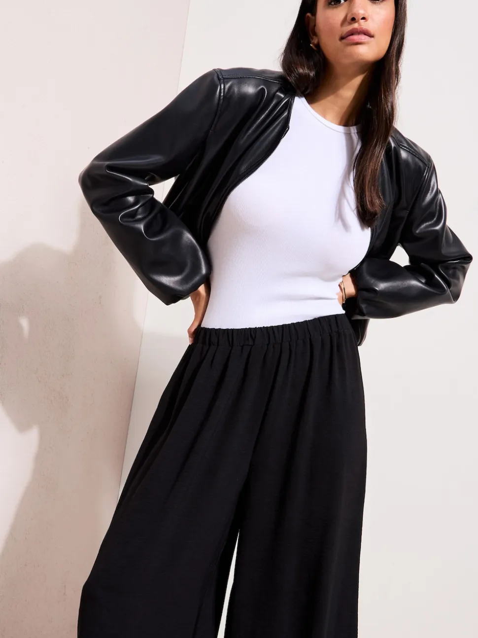 Friends Like These Black Balloon Trousers With Elasticated Waist