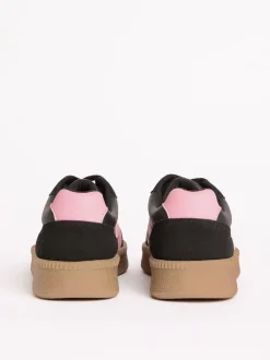 Friends Like These Black Standard Fit Lace Up Retro Gumsole Sports Trainers