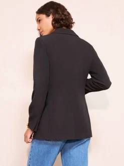 Friends Like These Black Cinched Waist Blazer