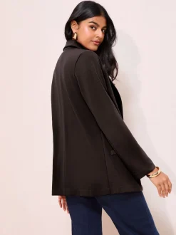Friends Like These Black Edge To Edge Ponte Tailored Blazer