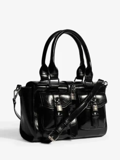 Friends Like These Black Padlock Pocket Bag