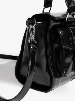 Friends Like These Black Padlock Pocket Bag