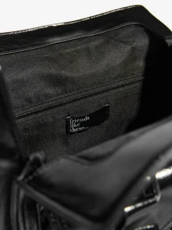 Friends Like These Black Padlock Pocket Bag