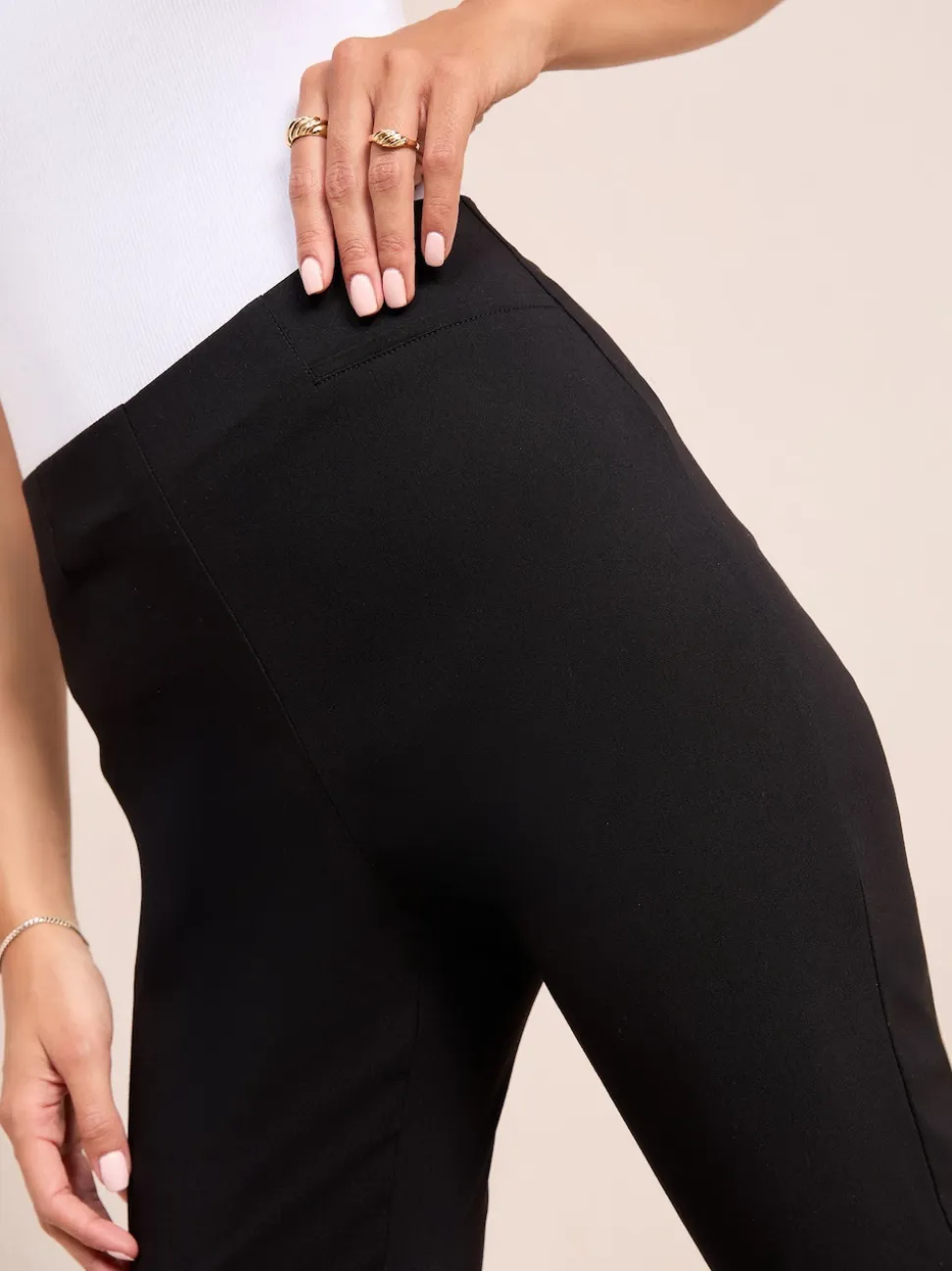 Friends Like These Black Petite Sculpting Stretch Slim Trousers