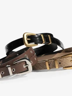 Friends Like These Black/Beige/Chocolate Belts 3 Pack